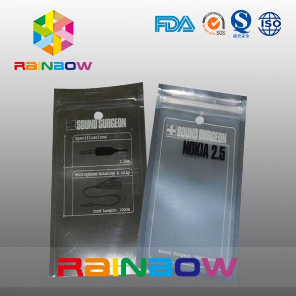 Font Clear Window Anti Static Bag Telephone Packaging With A Hang Hole