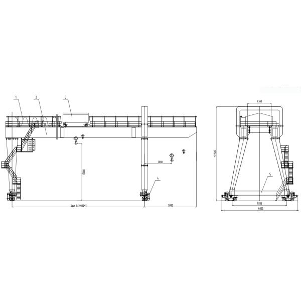 Workshop Electric Gantry Crane 50hz Large Capacity 15M / MIN