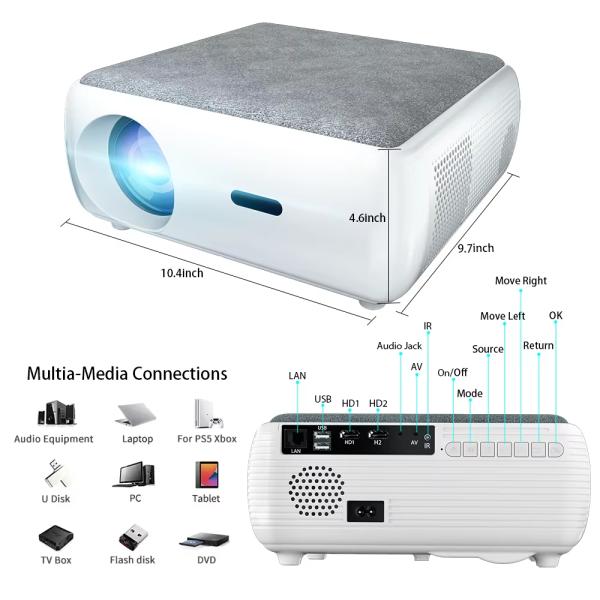 X2 Full HD Education Projector / Android Smart Projector Android 9.0