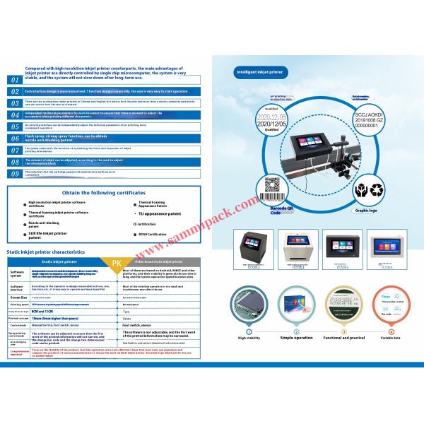 High Definition Resolution Automatic Spray Best Bar Batch Code Inkjet Printer