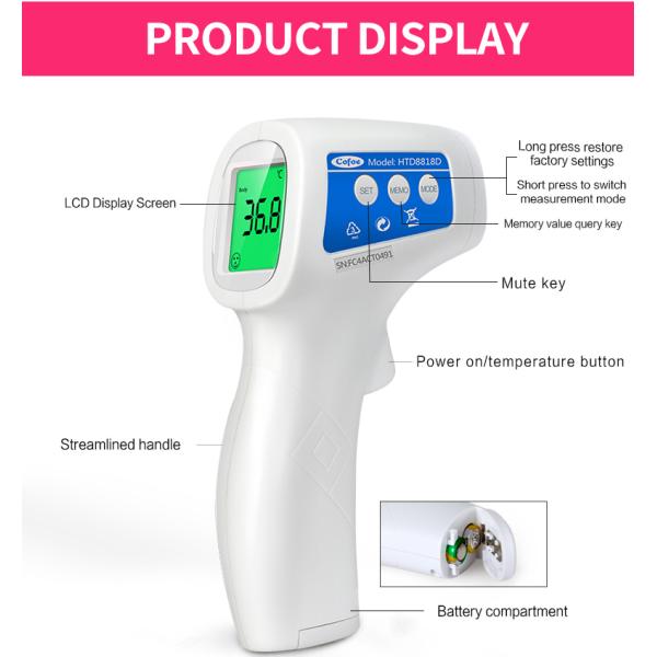 Hot selling Backlight Digital Non contact forehead infrared thermometer