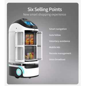 Humanoid AI Remote Control Robot Delivery Food Gym Library Room