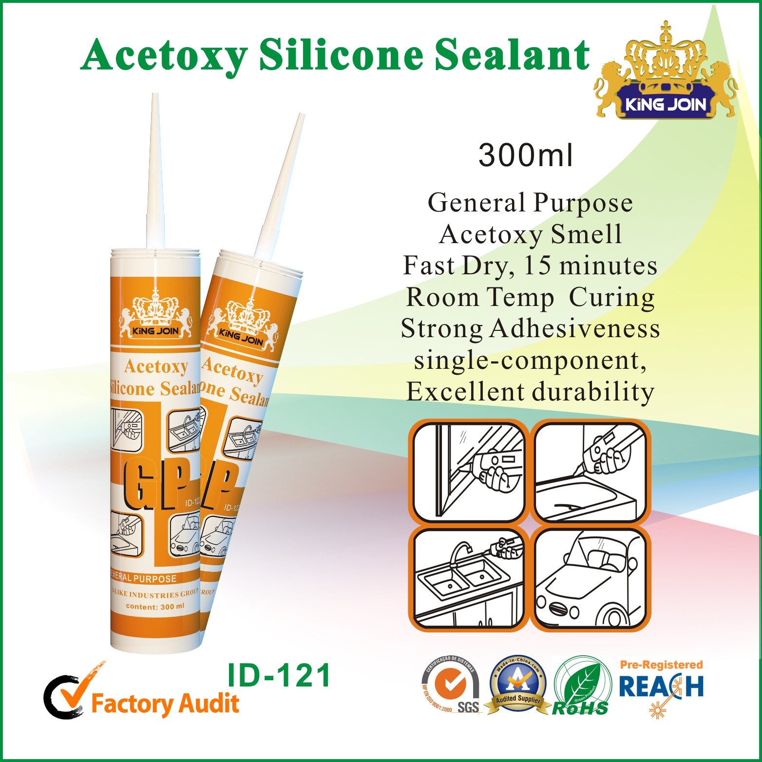 Buy cheap GE Acetoxy Silicone Sealant product