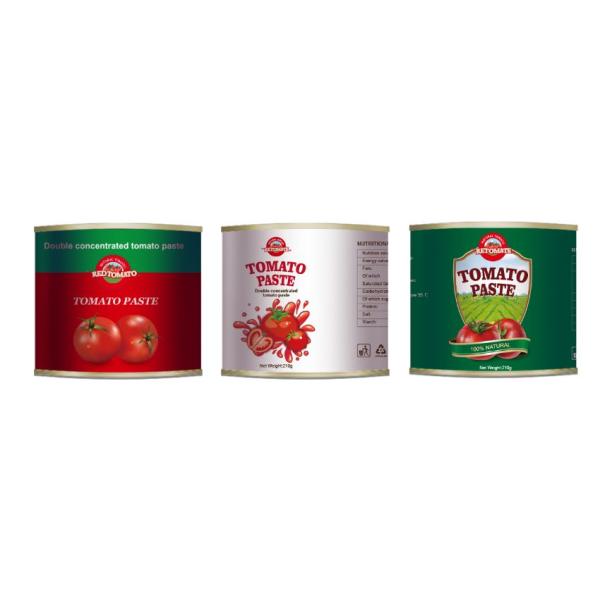 210g Canned Tomato Paste Meets Globally Recognized Food Safety Standards Including FDA ISO HACCP And BRC