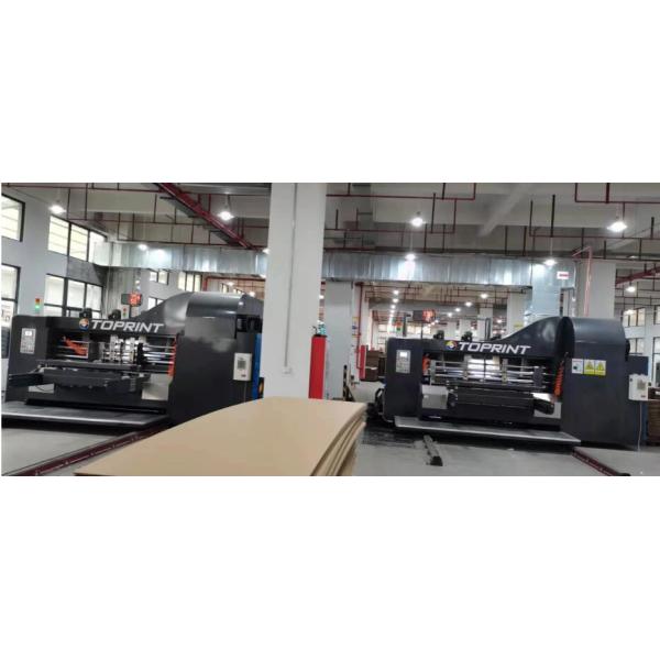 Custom Color 300 Sheet / Min Flexo Printer Slotter With Feed System