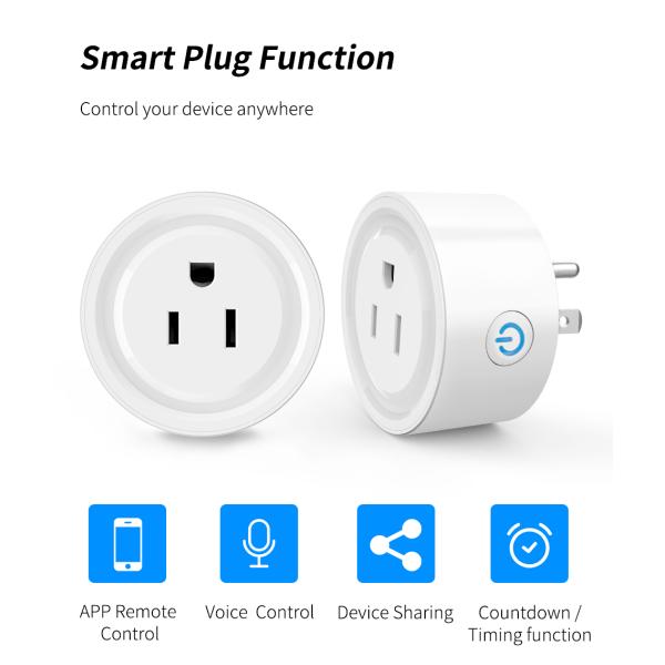 Tuya WIFI Plug Socket Smart Home US Wifi Smart Plug Socket