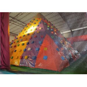 Colourful Iceberg Floating Climbing Wall , Commercial Inflatable Rock Climbing