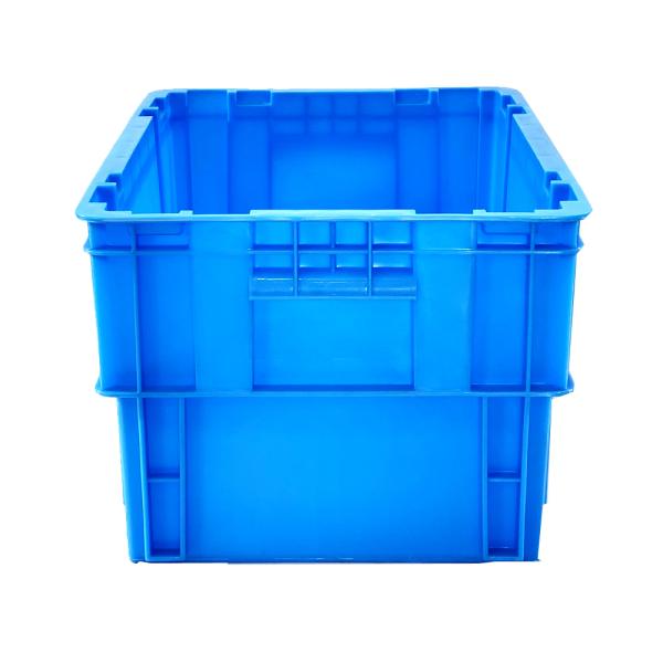 Stackable Plastic Moving Box Crate Industrial Plastic Produce Crates 595x395x300mm