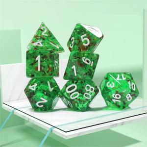 Buy cheap Sprite green crystal Resin Boarding Dice Set dnd dice product