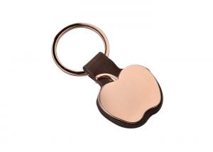 China Pantone Rose Gold Key Rings Zinc Alloy Pu Leather Keychain on sale