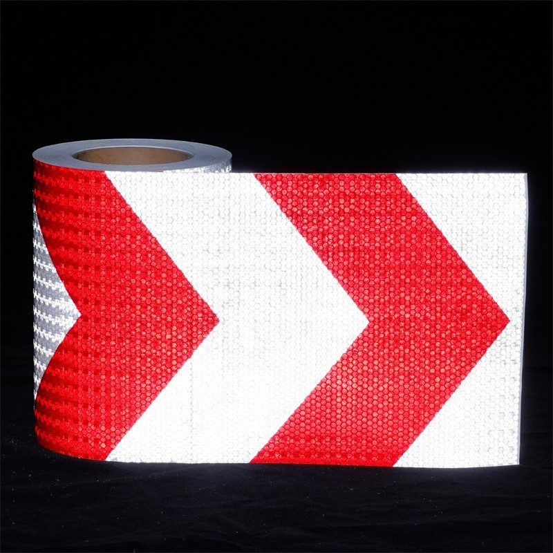 Buy cheap Red And White Arrow Prism Crystal Lattice Reflective Warning Sheeting product