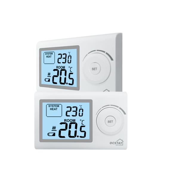 Riseem White Color Wireless Room Thermostat Electronic Heating and Cooling Temperature Control