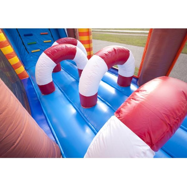 Waterproof Adventure Run Inflatable Obstcale Course 17.5*3.8*5m