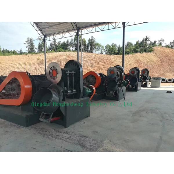 Both Sides Automatic Tyre Cutting Machine For 3 Pieces Waste Tyre Recycling Plant