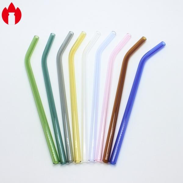 Customized High Borosilicate Glass Drinking Straws colorful