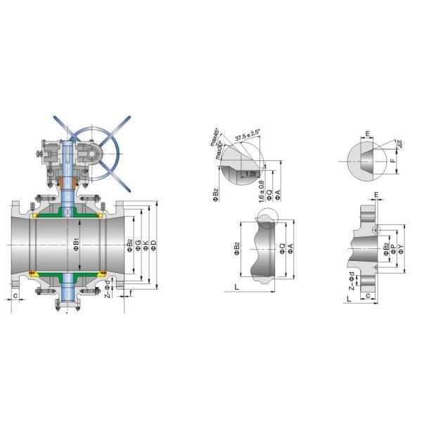 Soft Seated Reduced Bore Ball Valve 2 Inch - 24 Inch Distinctive Seating Structure