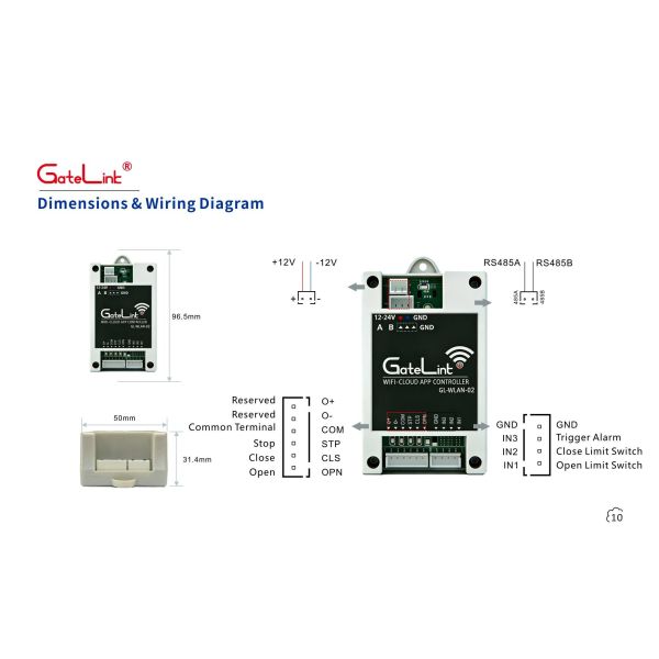 Cloud Supported WiFi Gate Access Controller Encrypted Wireless Connection Centralized Backend Management Multi-User Authorization for Residential &