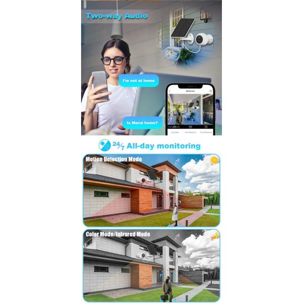 3MP 3W Solar Panel Camera Bullet PTZ Icsee App IP PTZ Camera Outdoor Security Camera Outdoor Wireless CCTV WiFi