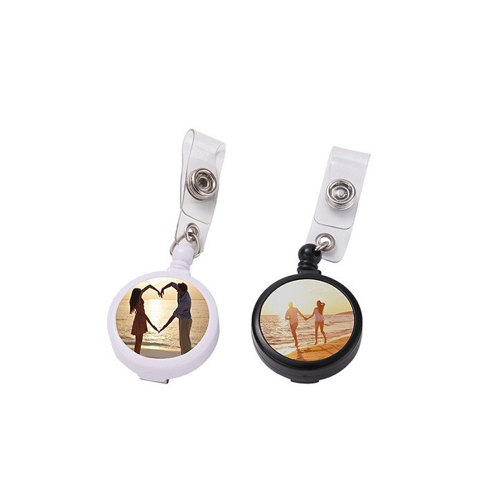 Styles DIY Photo Retractable Plastic Sublimation Badge Holder Reel Clip Holder