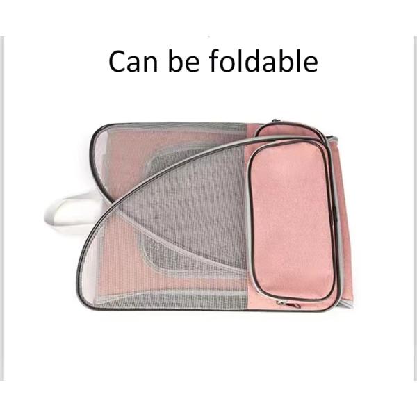 Semi Circle Pet Backpack Carriers Extendable Collapsible Cat Carriers OEM With Safety Straps