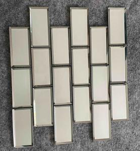 Buy cheap Iridescence 1.36kgs Subway Glass Mosaic Tile , Countertop 300x300mm Decor Floor Tiles product