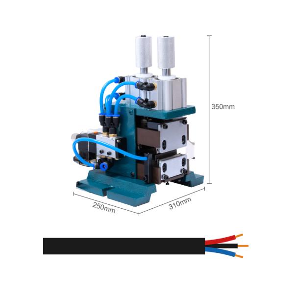 3F Hot / Cold Blades Multi Core Pneumatic Wire Stripping Machine For AWG16-AWG22