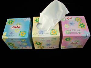 Buy cheap Cube Box Facial Tissue Paper , 2ply * 100 sheets per box product
