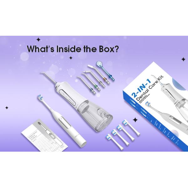 Factory Price Newest Led Lpx7 Cordless Power Floss 2 in 1 Water Flosser and Sonic Toothbrush