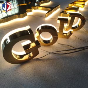 Stainless Structure LED Backlit Signage Waterproof Illuminated Signage Letters