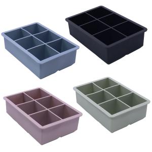 Buy cheap Silicone Ice Cube Trays with Lid Easy Release Big Ice Cube Molds for Whiskey Cocktail Drinks Freezer  4 Colors product