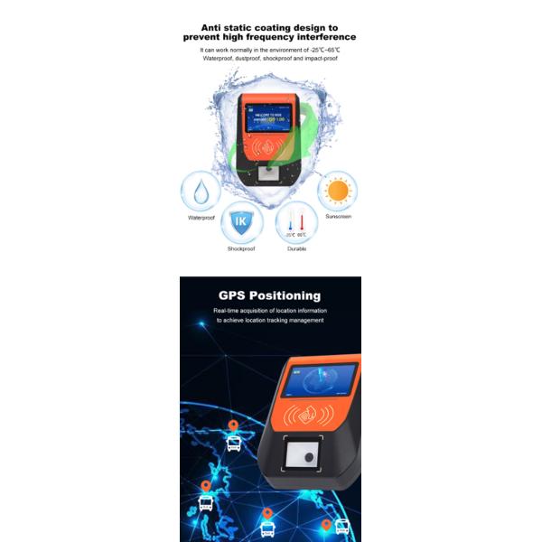 Android 4G Transport Validator NFC Reader Qr Code Bus Validator
