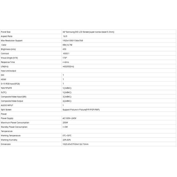 Seamless 55" Digital Video Wall Display Signage For Conference Room