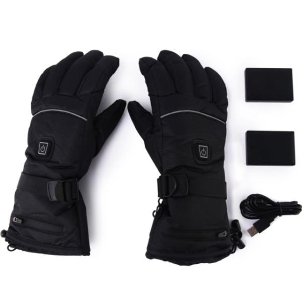 Anti Slip Thermal Heat Gloves PU Leather Composite Fiber Heating Element