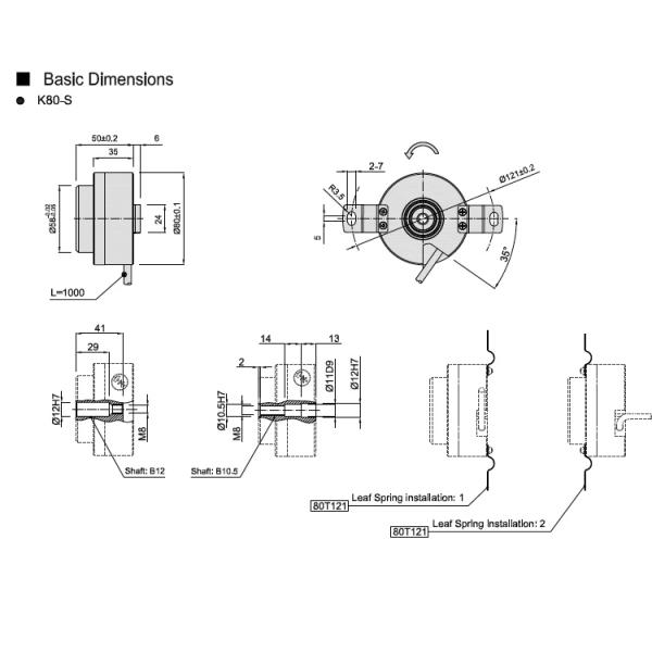 Totem Pole Output Shaft 10mm Conventional Encoder K80