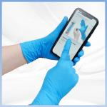 Buy cheap Blue Strong Resilient Disposable Nitrile Gloves For Demanding Applications product