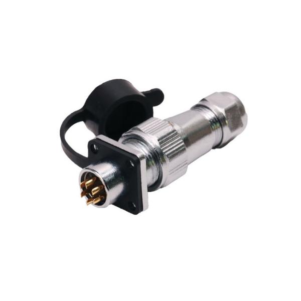 Straight Shell Circular Plastic Connectors Metal Shielded 5pins 6pins 7pins 9pins