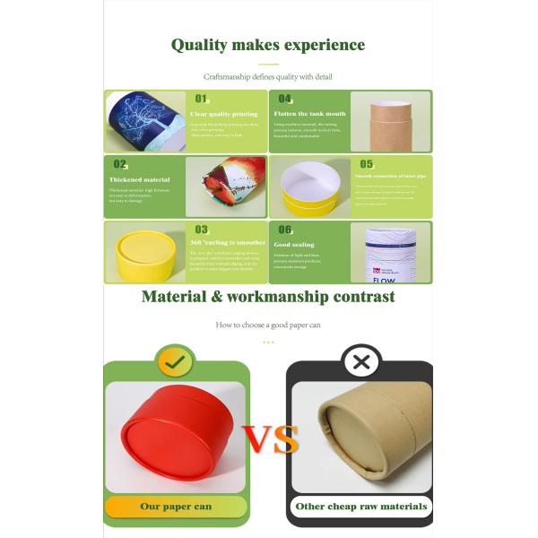 Customized Paper Tube Packaging Fashion Eco-Friendly Cylindrical Packaging Box