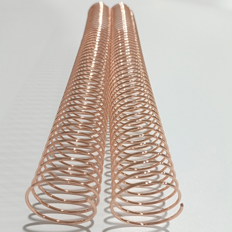 32mm Pitch 4:1 Metal Spiral Binding Coils Electroplated Single Loop