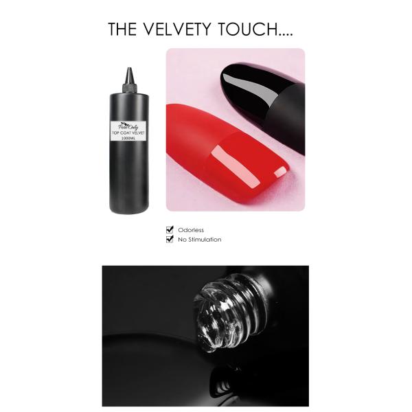Uv Gel Nail Matte Top Coat Gel Oem &Odm 1kg ECO-friendly Velvet Matte Top Coat Gel