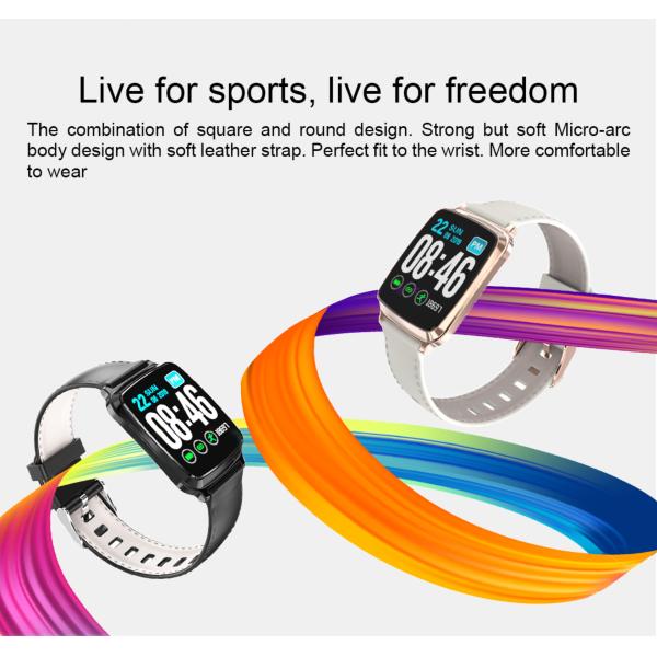 Leather M10 LCD Smart Watches For Apple BLE 170mAH Headset Outdoors Android