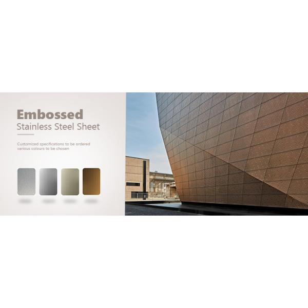 BA Embossed Stainless Steel Sheet 1.2mm Silver 4ft * 8ft SUS201 304