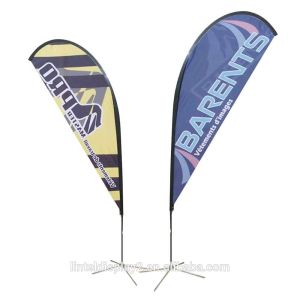Buy cheap Single Double Sided 4.2m Teardrop Advertising Flags Waterproof product