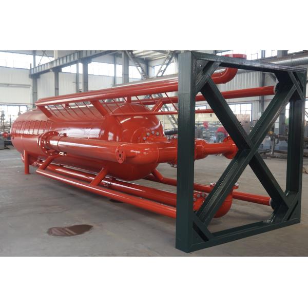 Red Color 5 Inch Inlet Well Drilling Mud Gas Separator