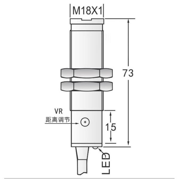 24V M18 Diffuse Photoelectric Proximity Sensor For Detection