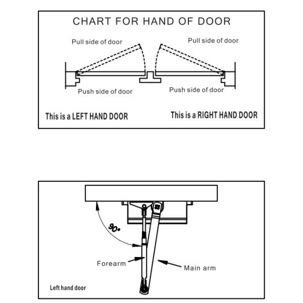 Automatic Electric Door Closer Closing Speed Adjustment 180° Max Opening Angle