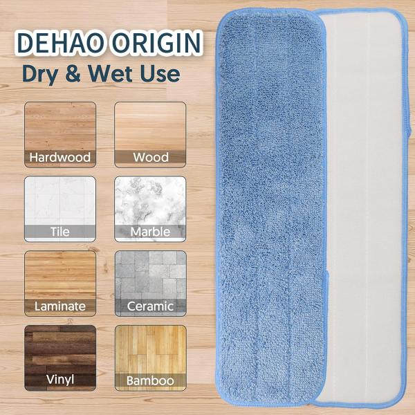 Professional microfiber wet mop heads Machine Washable Long Lasting Reusable Microfiber Mop Pads