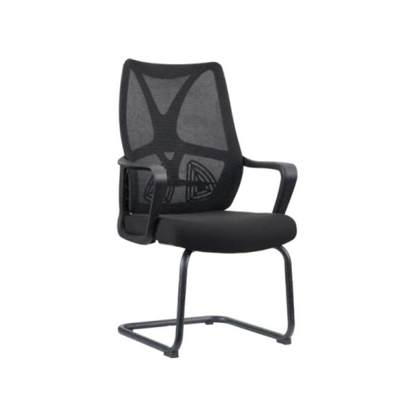 Comfortable Black Swivel Mesh Office Chair With Lumbar Support