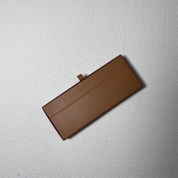 Classical Light Brown PU Gifts Packing Boxes Luxury Pen Display Box