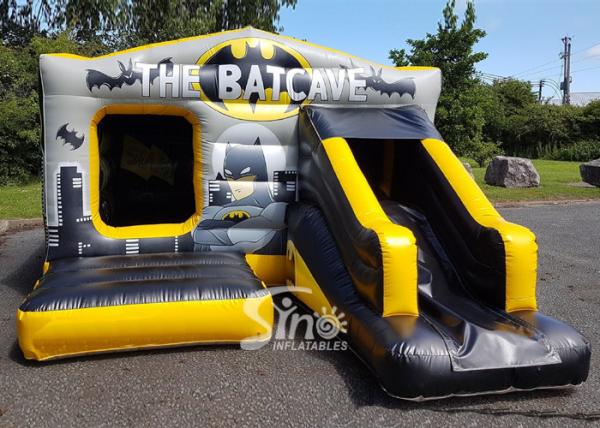 Quality 18x12 Kids Inflatable Batcave Disco Bouncy Castle With Slide CE EN14960 EN71 for sale