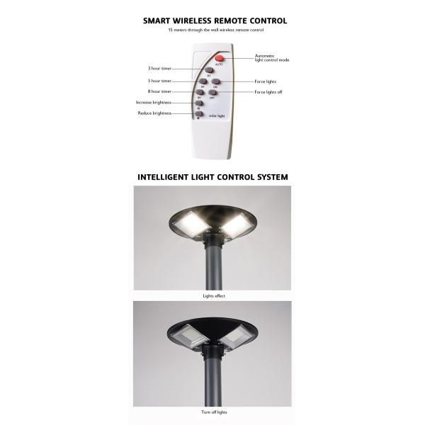 High Bright Lighiting Source UFO Solar Post Light 250W For Garden Lighting
